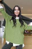 Conrad Oversized Boxy Knit Olive